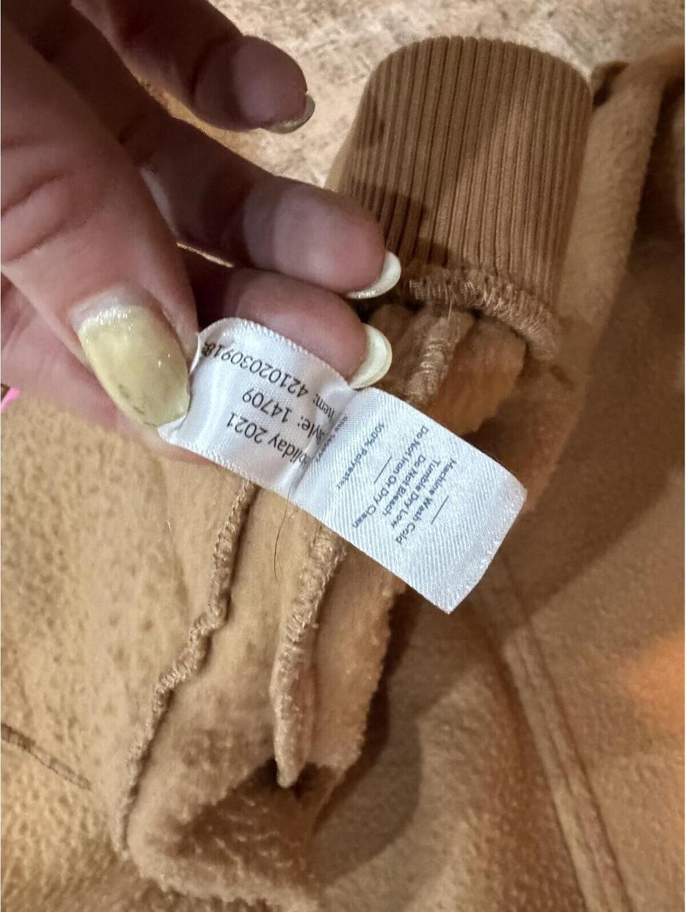 NWOT Marine layer Sierra Sherpa Jacket Snap Front Pumpkin Camel hot pink trim XS - Picture 4 of 7